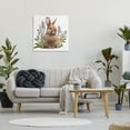 thumbnail image 3 of Stupell Industries Brown Bunny with Florals Animals & Insects Painting Gallery Wrapped Canvas Art Print Wall Art, 30 x 30, 3 of 8