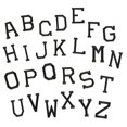 thumbnail image 2 of Alfabeto mezcla de algodón parches bordados letra vestido ropa DIY bordado insignias, negro blanco Noticed HA7904-01B, 2 of 6