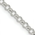 thumbnail image 2 of 925 Sterling Silver 3.5mm Cable Rolo Link Chain Belcher Necklace, 2 of 4