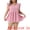 Pink, variant on DARING DIVA Women's Plus Textured Tops Summer V Neck Ruffle Blouses 1X Pink
