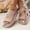 Brown, variant on Flyknit Mesh Sandals Women Summer Breathable Sporty, Platform Beach Footwear Cushioned Thick Sole, Lightweight Casual Slides Easy On Off Design, Non Slip Vacation Outdoor Flats
