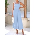 thumbnail image 4 of Vestido largo KIRUNDO para mujer, sin mangas, sin mangas, color azul claro, 4 of 9