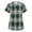 Green#2, variant on Scrubs For Women Plaid Print Short Sleeve Medical Scrub Top V Neck Vintage Comfort Fit Nursing Work Shirt Green#2 L