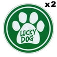 thumbnail image 2 of Window Decals, 2-Pack, Lucky Dog Paw, 4" Diameter Vinyl Stickers, 2 of 6
