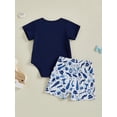 thumbnail image 6 of BemeyourBBs Boys Mother's Day Outfit Father's Day Letter Print Jumpsuit and Shorts, 6 of 9