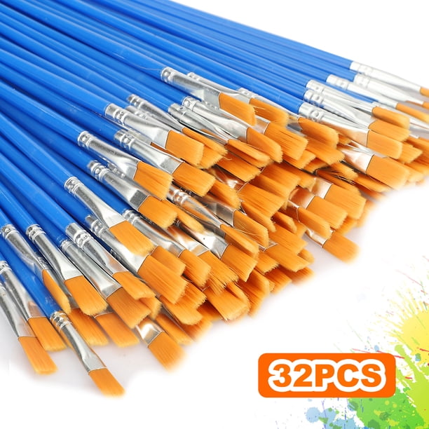Juego de pinceles de pintura acrílica, 32/12 piezas de pinceles de artista de punta, pinceles de nailon para pintura de acuarela al óleo, pintura de modelo de cara y cuerpo, arte de uñas sidaley SH1105-71