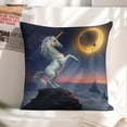 thumbnail image 6 of Flying horse under the moon Linen toss pillowcase Decoration pillowcase Gift preferred 20x20" Cushion cover 2 set Sofa pillowcase Sofa bedroom living room car, 6 of 8