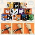 thumbnail image 3 of 24 Halloween Slap Bracelets Craft Bulk with Spider, Pumpkins, Animal Print for Homeschooling Kids Trick or Treat Party Favors, Classroom Prizes, Exchanging Gifts, Non-candy Gift, 3 of 7