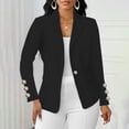 thumbnail image 6 of Sentmoon Blazers Color Block Long Sleeve Lapel Button Down Blazer Jacket with Cuff Detail for Office Work, 6 of 8
