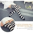 thumbnail image 3 of Women's Extra Long Opaque Striped Over Knee High Stockings Socks…, 3 of 7