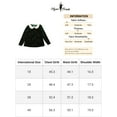 thumbnail image 6 of Unique Bargains Women's Plus Size Long Sleeve Peter Pan Collar Vintage Velvet Tops 3X Green, 6 of 6