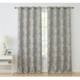 thumbnail image 2 of THD France Paisley Print Damask Energy Efficient Room Darkening Grommet Window Curtain Panels - Pair, 2 of 4