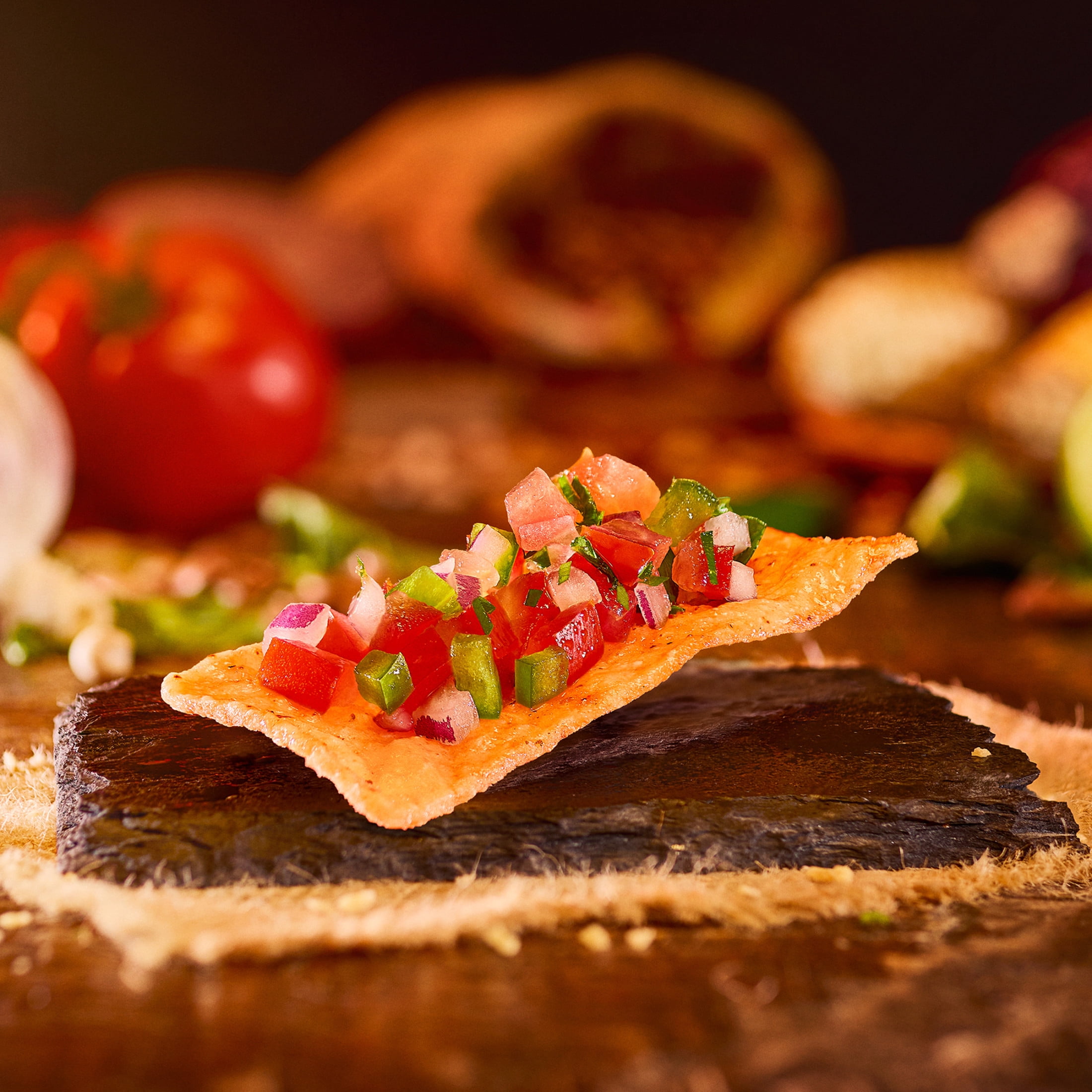 Barcel Mi Tierra Pico de Gallo 9.9 oz Bag, Tomato, Onion, Lime and Chili Pepper Tortilla Chip Strips