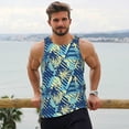 thumbnail image 6 of Pofeuu Hawaiian Style Print Men's Workout Tank Tops Sleeveless Muscle Gym Shirt Quick Dry-3X-Large, 6 of 7