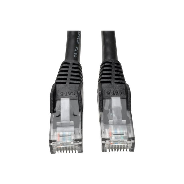 Eaton Tripp Lite Series Cat6 Gigabit Snagless Molded (UTP) Ethernet Cable (RJ45 M/M), PoE, Black, 5 ft. (1.52 m) - Patch cable - RJ-45 (M) to RJ-45 (M) - 5 ft - UTP - CAT 6 - molded, snagless, stranded - black