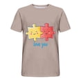 thumbnail image 4 of Camisas de Manga Larga para Hombres Imprimir Casual Cuello Redondo Blusa de Manga Corta, Camisas de Lino para Hombres, 4 of 8