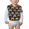 thumbnail image 6 of Susaid Retro Video Game Print Bibs for Babies Toddlers Adjustable Waterproof Free Soft Durable Bibs for eating with Large Pocket Food Catcher, 6 of 8
