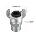 thumbnail image 2 of Unique Bargains 1NPT Male Thread Claw Quick Connector Air Hose Coupling Fitting Silver, 2Pcs, 2 of 5