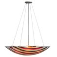 thumbnail image 6 of Meyda 144399 30 in. Metro Fusion Marina Glass Inverted Pendant, Amber, Beige, Smoke, Irid & Red, 6 of 7