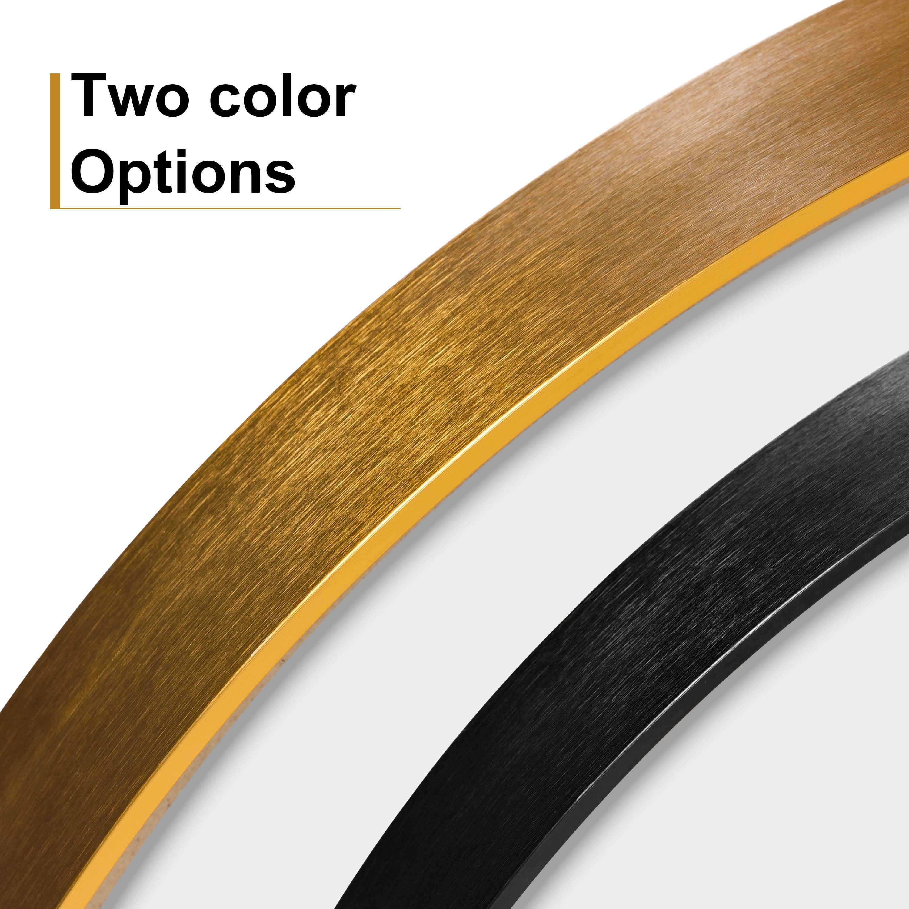 MAYEERTY 47x47x1 Inch Gold Thin Edge Aluminum Round Wall Mounted Mirror for Home Decor
