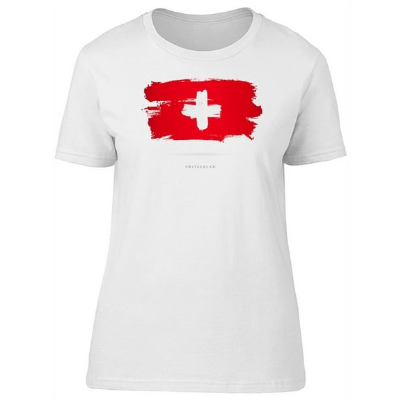 Cool Grunge Switzerland Flag T-Shirt Women -Image by Shutterstock, Female x-Large