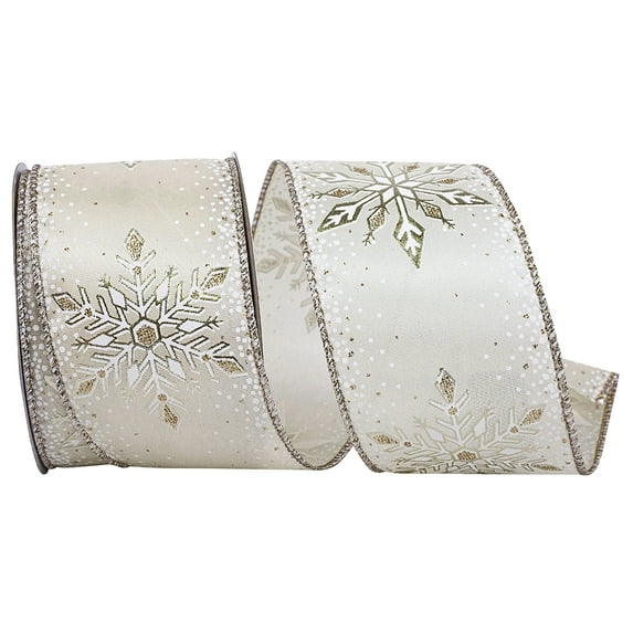 Reliant Ribbon - 94019W-725-40F, Ribbon, Cream, 2-1/2 Inch, 10 Yards
