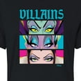 thumbnail image 3 of Disney Villains - Villains Stacked - Juniors Cropped Cotton Blend T-Shirt, 3 of 5