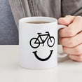 thumbnail image 4 of CafePress - Bike Smile Mugs - 11 oz Ceramic Mug - Novelty Coffee Tea Cup, 4 of 4