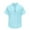 Light Blue, variant on ibuvkizy Linen Mens Short Sleeve Shirts Button Down with Collar Big And Tall Casual Solid Color Crew Neck Breathable Summer Pullover Light Blue,L