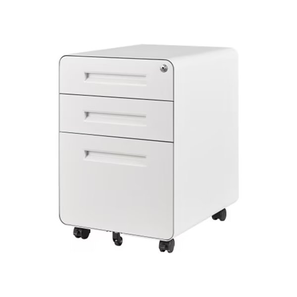 Mobile 3Drawer Rolling File with Antitilt Wheels, Metal