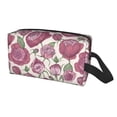 thumbnail image 2 of Goofa Rose Flowers Printed Toiletry Bag with Handle,Large Capacity Travel Makeup Cosmetic Bag for Women, Carry on Airport Airline Compliant Bag, 2 of 9