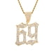 thumbnail image 3 of Collar con colgante Stud 69 , accesorio de joyería, cadena de cuerda cubana de rapero, collar de con cadena dorado Yinane Collar colgante de hip hop, 3 of 8