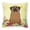 Multicolored, variant on Easter Eggs Design Dog Art Fabric Decorative Pillow