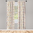 thumbnail image 3 of Ambesonne Lattice Curtains, Pastel and Colorful Waves, Pair of 28"x63", Multicolor, 3 of 5