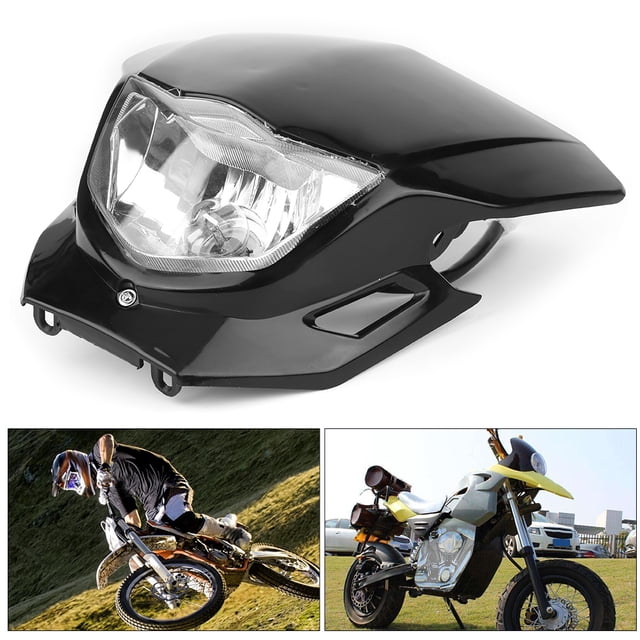 Faro delantero para motocicleta de cross, faro universal, faro delantero deportivo dual, faro delantero para motocicleta, funcionamiento suave