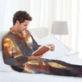 thumbnail image 6 of Picia Rainbow Cloud White Horse Pattern Men’s Long-Sleeve Sleepwear Set - Soft 2-Piece Loungewear with Pockets, Comfy PJs for Relaxing Nights-Large, 6 of 7