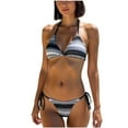 thumbnail image 2 of CaiJunJia Two Piece Swimsuit,Women's 2 Piece Bikini Set Spaghetti Strap High Cut Push Up Underwire Swimsuit, 2 of 7