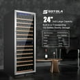 thumbnail image 3 of Clearance! SOTOLA 24 inch Wine Cooler Refrigerator, 152 Bottle Large Capacity Fast Cooling Low Noise, Frost Free Wine Fridge with Digital Temperature Control, Freestanding or Built-in, 3 of 9