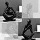 thumbnail image 3 of Esculturas de pensadores, estatua de resina de pensadores negros, adorno de lectura, decoración de esculturas de pensadores, decoración de libros modernos A, 3 of 8