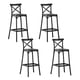 thumbnail image 1 of Set de 4 Bancos Altos TOP LIVING de Plástico Apto Exterior Negro, 1 of 8