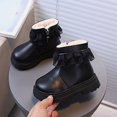 thumbnail image 2 of Viluyesy Girls Ankle Boots Lace Ruffle Trim Side Zipper Warm Winter Fashion Walking Shoes Black Size 10 Little Kids, 2 of 8