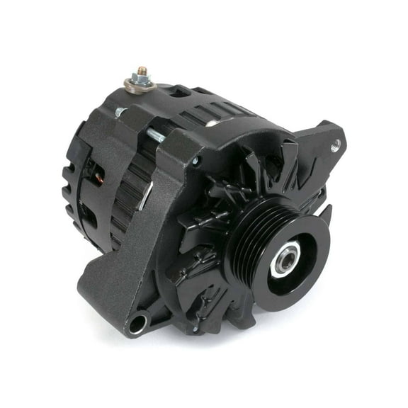 CS130 Style 160 Amp Alternator with Serpentine Pulley for GM - Black