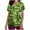 #4 Green, variant on Luxalzxs Womens Scrub_Tops St. Patrick's Day Print Short Sleeve V-Neck Nursing Uniform Medical Scrubs Workwear