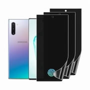 can 3 Pack Privacy Screen Protector Compatible with Samsung Galaxy Note 10, Anti-Spy TPU Hydrogel Protective Film for Samsung Galaxy Note 10 6.3" - Support Fingerprint Unlock, Self-Healing