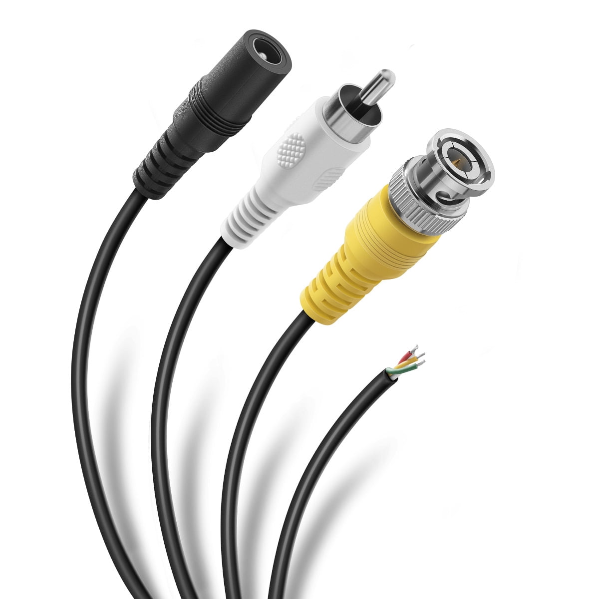 Cable CCTV para señal y alimentación RCA BNC jack invertido Steren CCTV ...