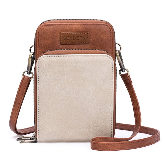 SENDEFN Vegan Leather Small Crossbody Bags for Women Cell Phone Bag Purses Shoulder Bag with Adjustable Strap