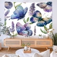 thumbnail image 2 of Tapicería de pared con flores y mariposas, microtela, 150 x 130 cm, 2 of 2