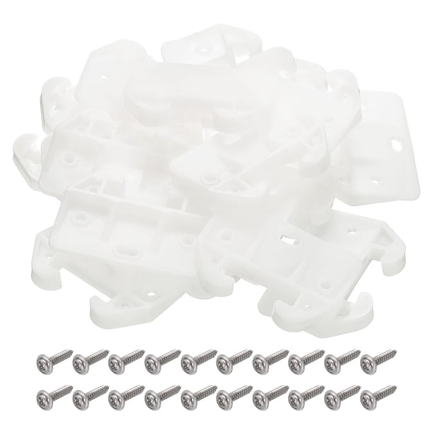 Deslizadores de cajón Uxcell, 20 piezas 59x41mm - Guías y topes de plástico para cajones, deslizadores de cajón para reparar cómodas