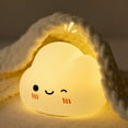 thumbnail image 4 of Binwennn Cloud Silicone Night Light Rechargeable Dimmable Table Lamp Bedroom Cloud Bedside Lamp With Sensor LED Soft Night Light For Kids Room Decoration Planetarium Projector Lights for Bedroom Kids, 4 of 8