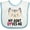 White and Blue, variant on Inktastic My Aunt Loves Me Niece Cat Girls Baby Bib